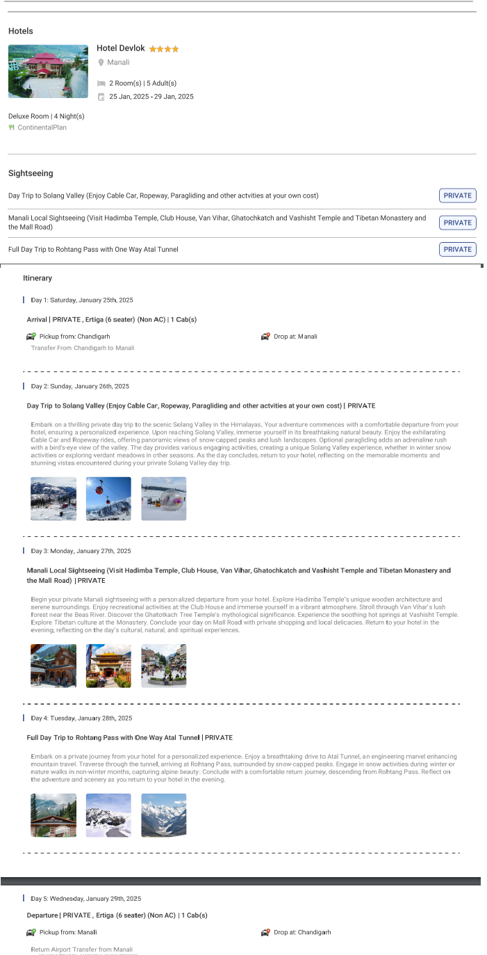 ( Manali) – 4 Nights / 5 Days ( Manali) Holiday Package - RideNow Holidays