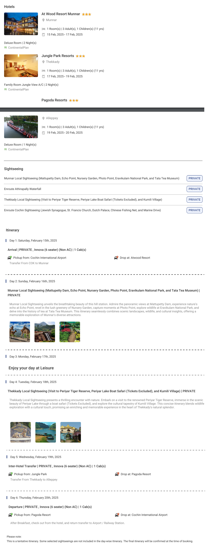 Kerala – 5 Nights / 6 Days Kerala Holiday Package - RideNow Holidays