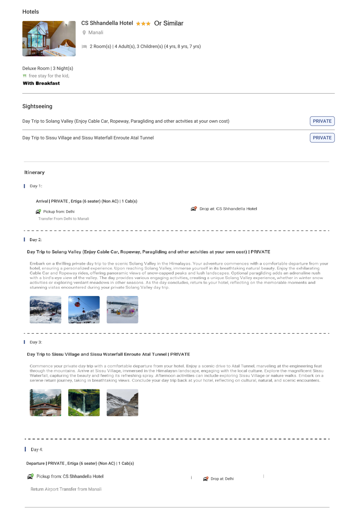 Manali – 3 Nights / 4 Days Manali Holiday Package - RideNow Holidays