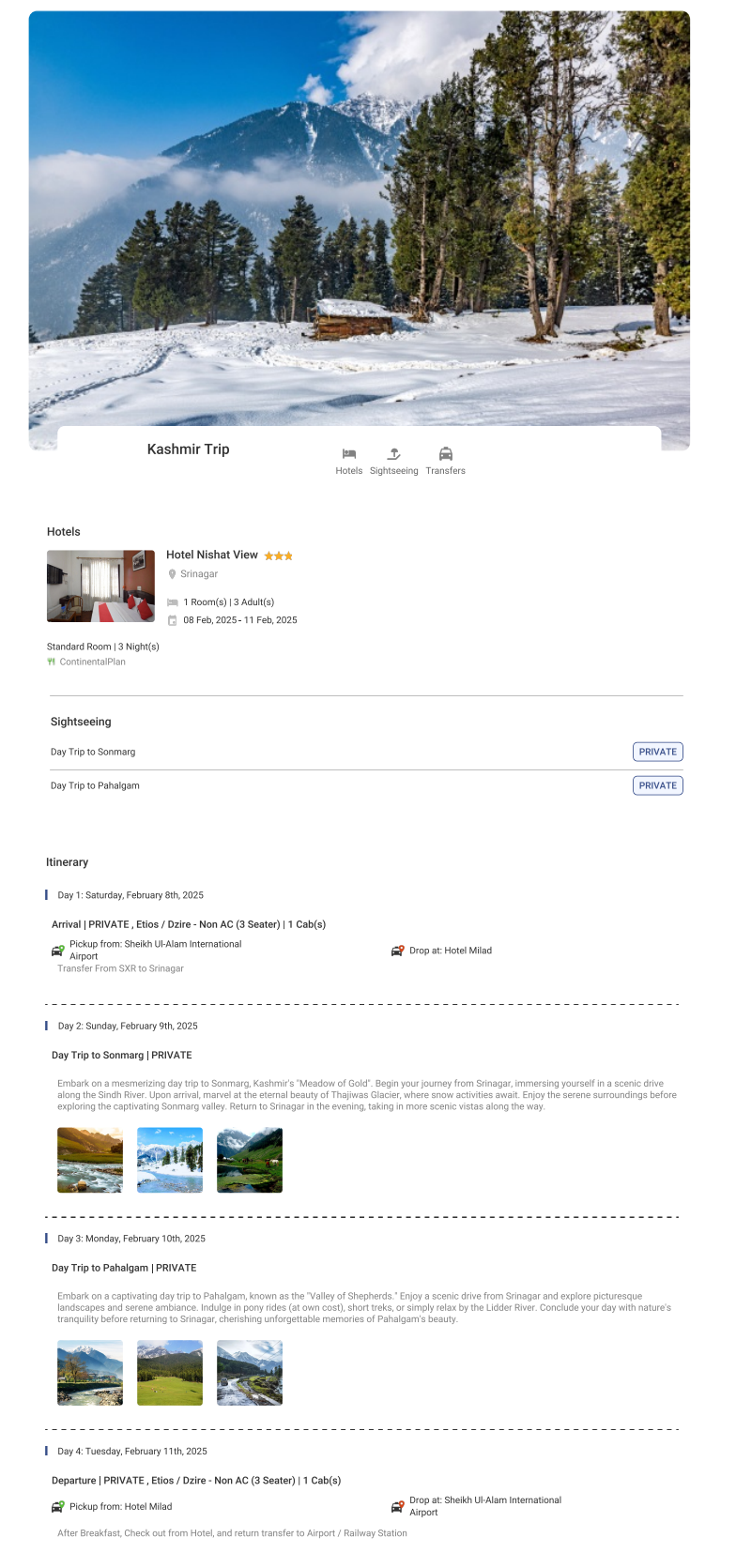 Kashmir – 3 Nights / 4 Days Kashmir Holiday Package - RideNow Holidays