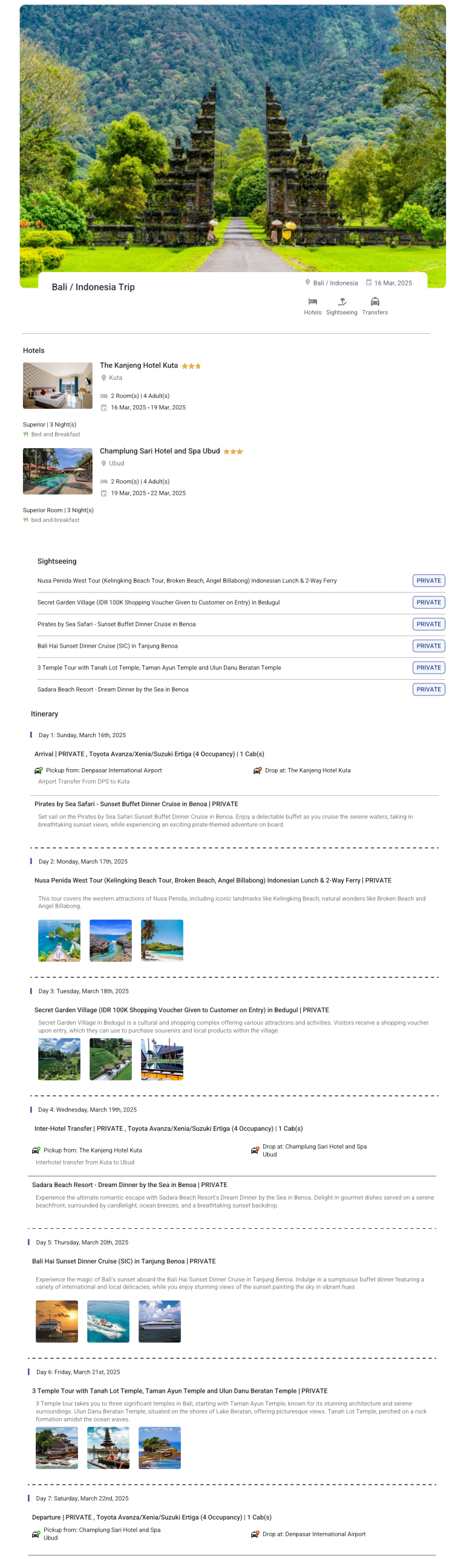 Bali – 6 Nights / 7 Days Bali Holiday Package - RideNow Holidays