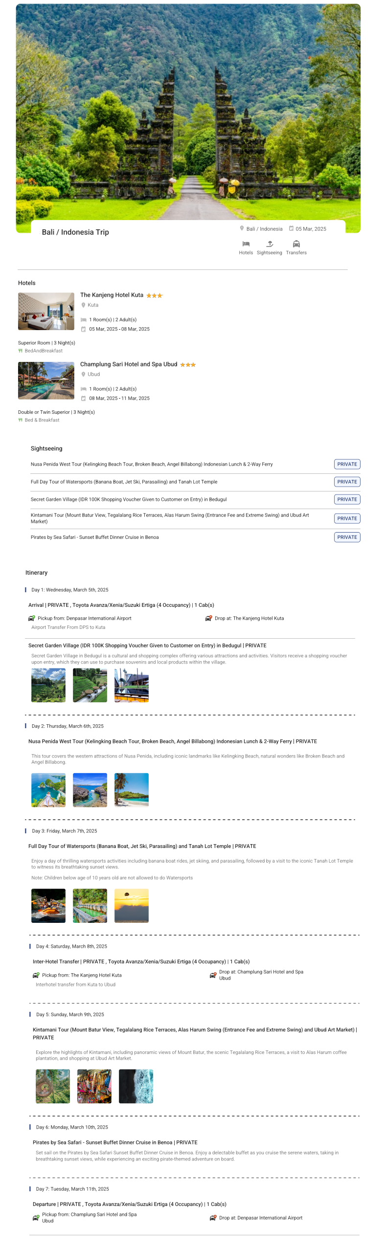 Bali – 6 Nights / 7 Days Bali Holiday Package - RideNow Holidays