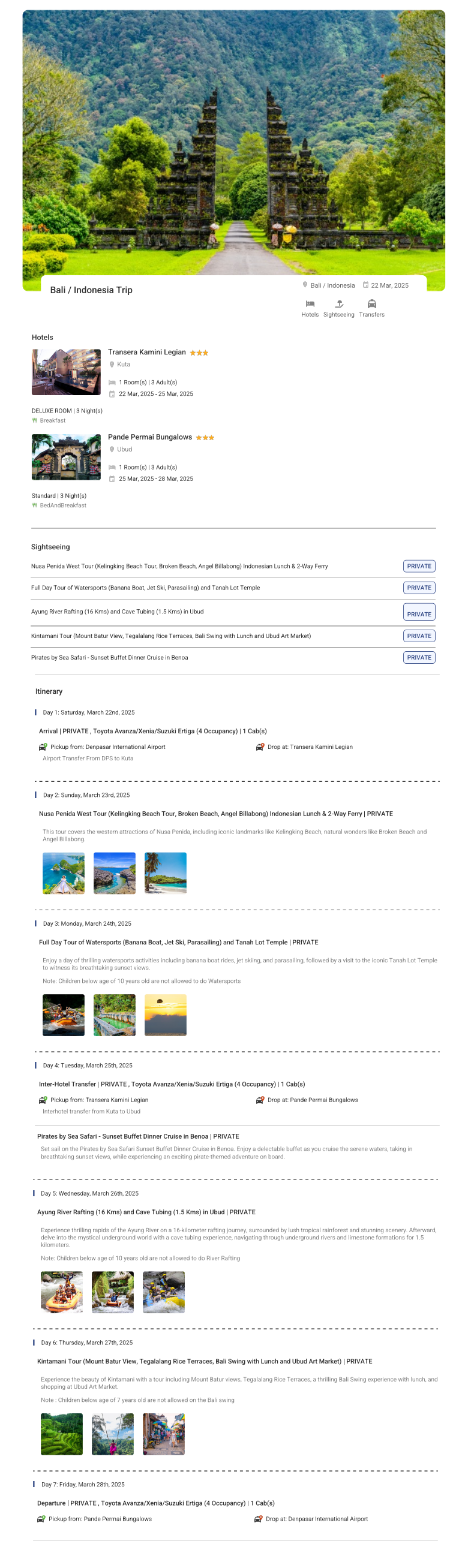 Bali – 6 Nights / 7 Days Bali Holiday Package - RideNow Holidays