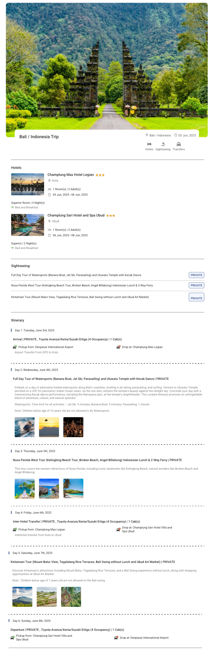 Bali – 5 Nights / 6 Days Bali Holiday Package - RideNow Holidays