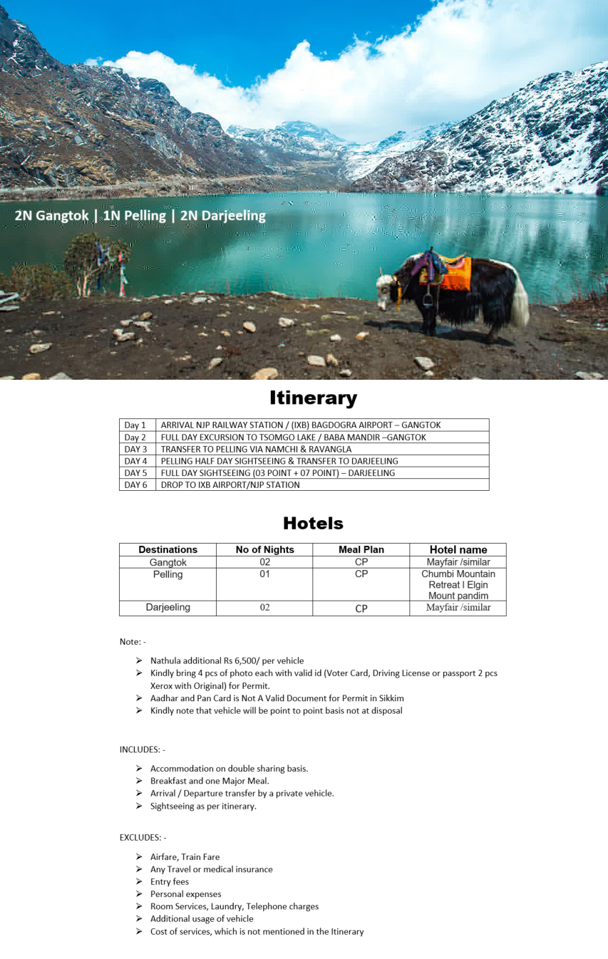 2 N Gangtok 2 N Gangtok Holiday Package - RideNow Holidays