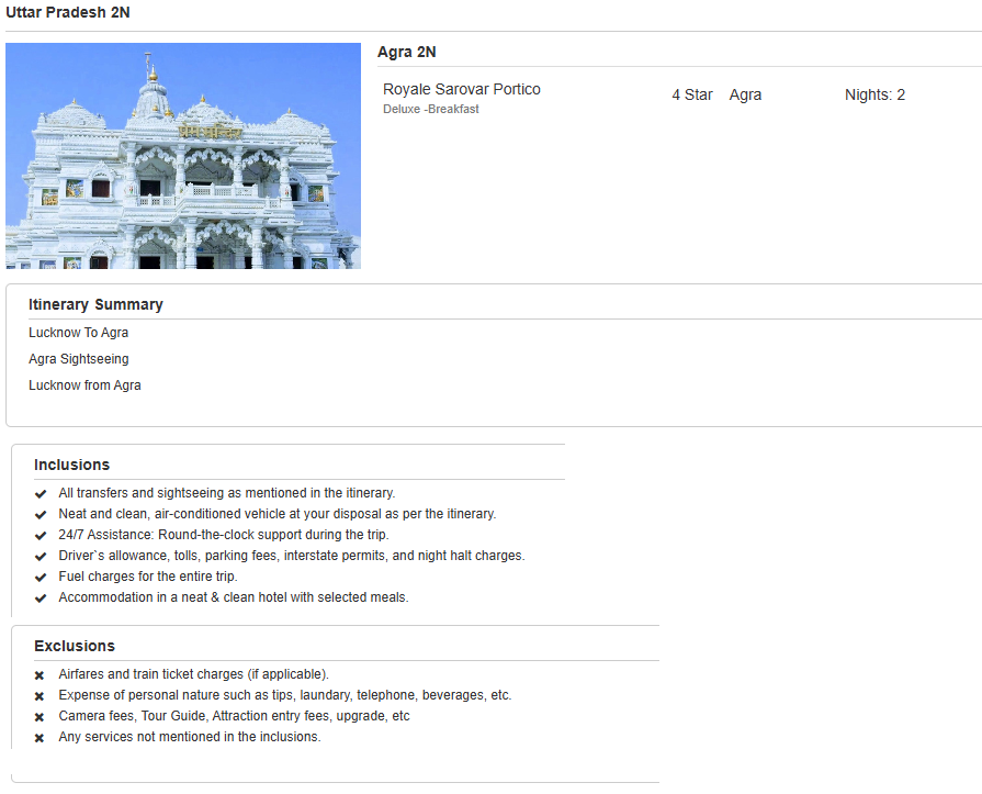 Agra – 2 Nights / 3 Days Agra Holiday Package - RideNow Holidays