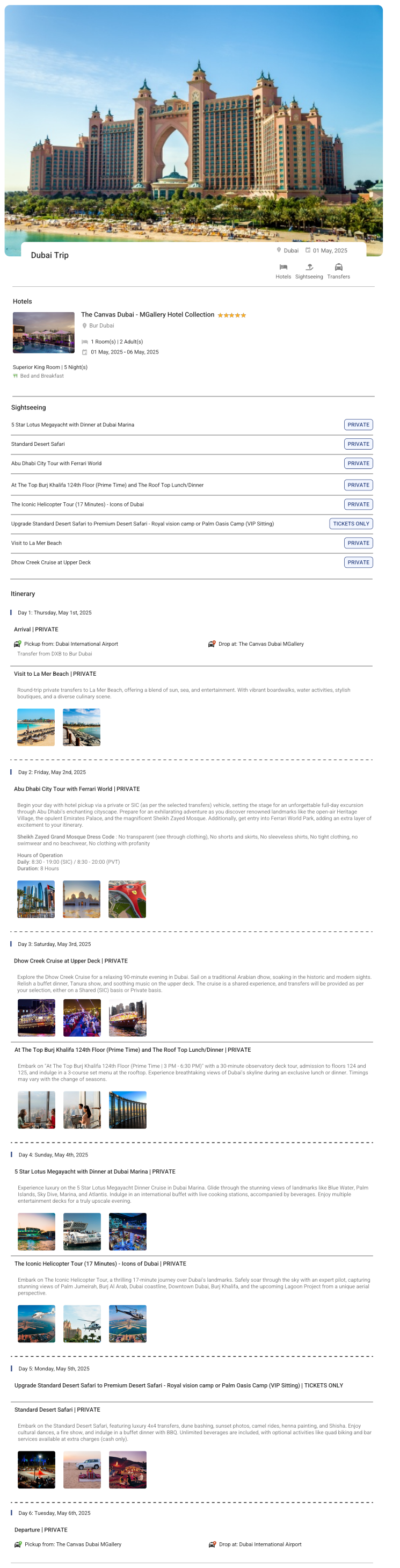 Dubai – 5 Nights / 6 Days Dubai Holiday Package - RideNow Holidays