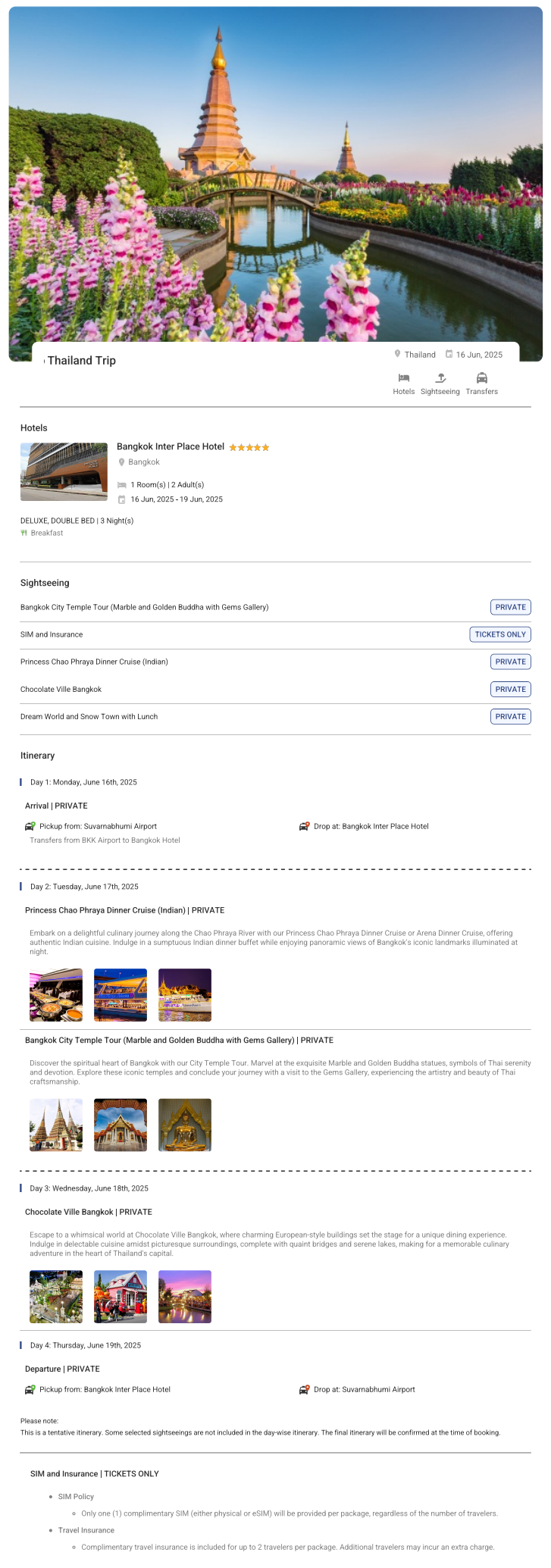 Thailand – 3 Nights / 4 Days Thailand Holiday Package - RideNow Holidays
