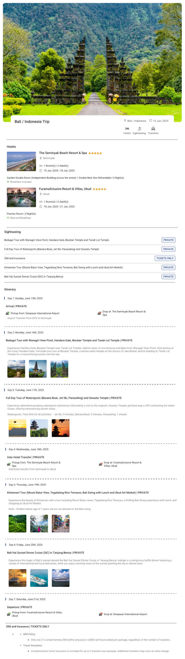 Bali – 6 Nights / 7 Days Bali Holiday Package - RideNow Holidays