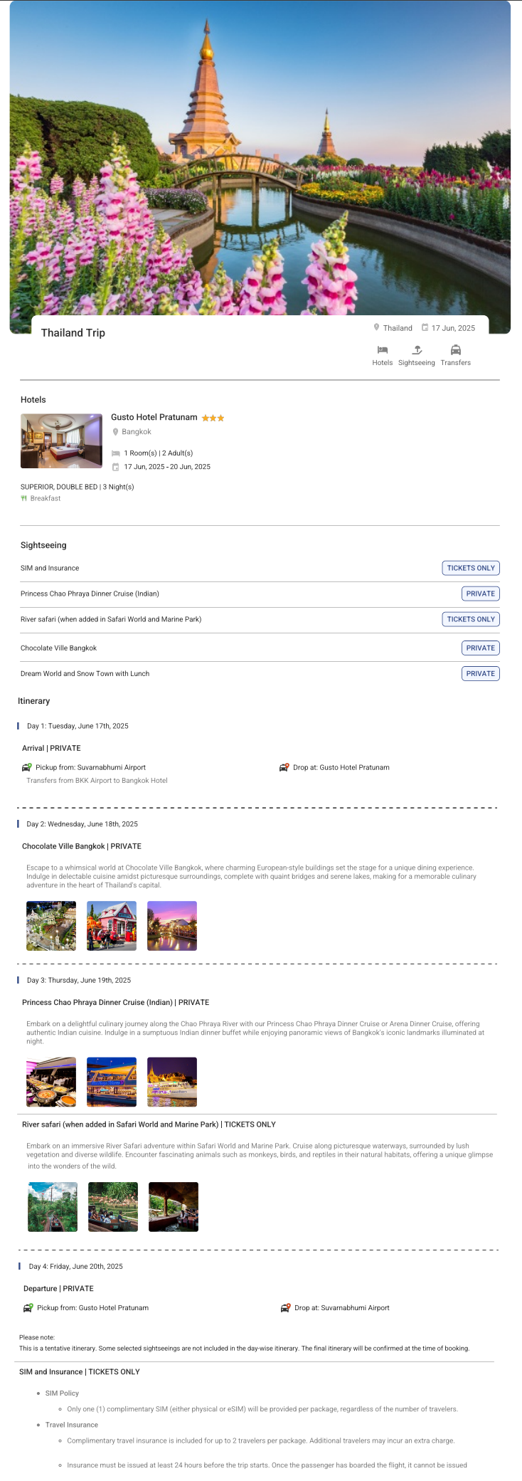 Thailand – 3 Nights / 4 Days Thailand Holiday Package - RideNow Holidays