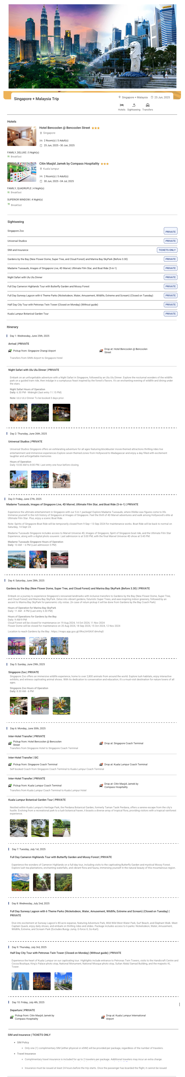 SINGAPORE + MALAYSIA – 9 Nights / 10 Days SINGAPORE + MALAYSIA Holiday Package - RideNow Holidays