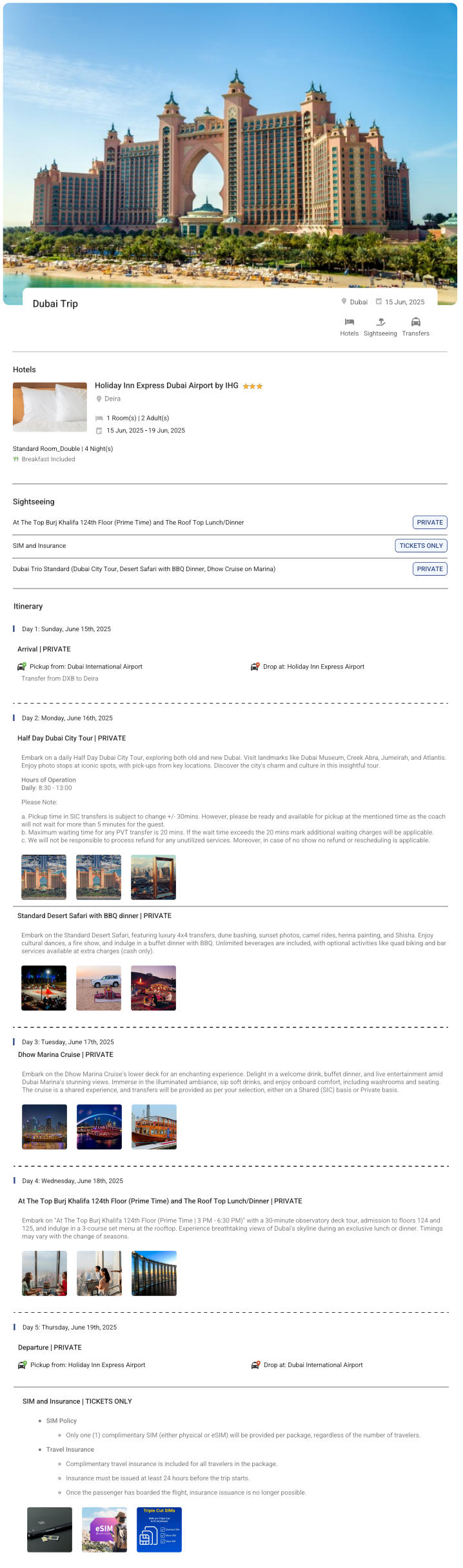 Dubai – 4 Nights / 5 Days Dubai Holiday Package - RideNow Holidays