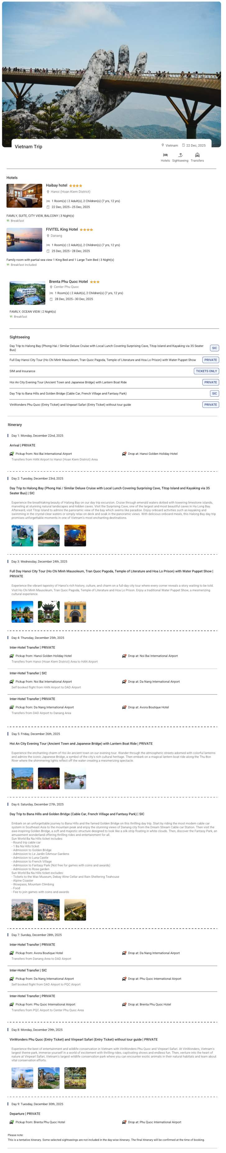 Vietnam – 8 Nights / 9 Days Vietnam Holiday Package - RideNow Holidays