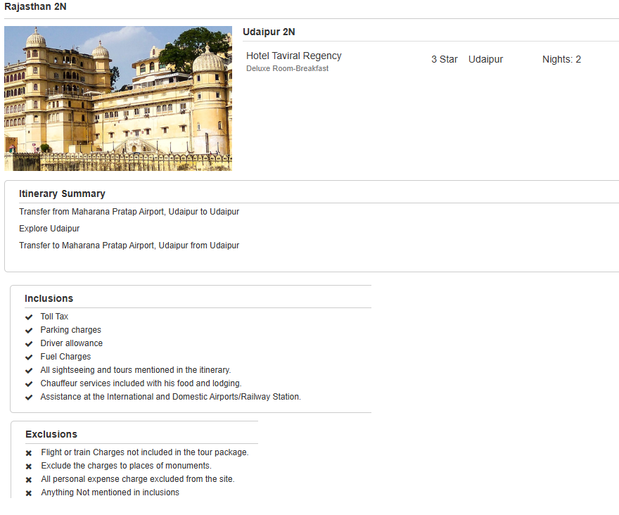 Rajasthan – 2 Nights / 3 Days Rajasthan Holiday Package - RideNow Holidays