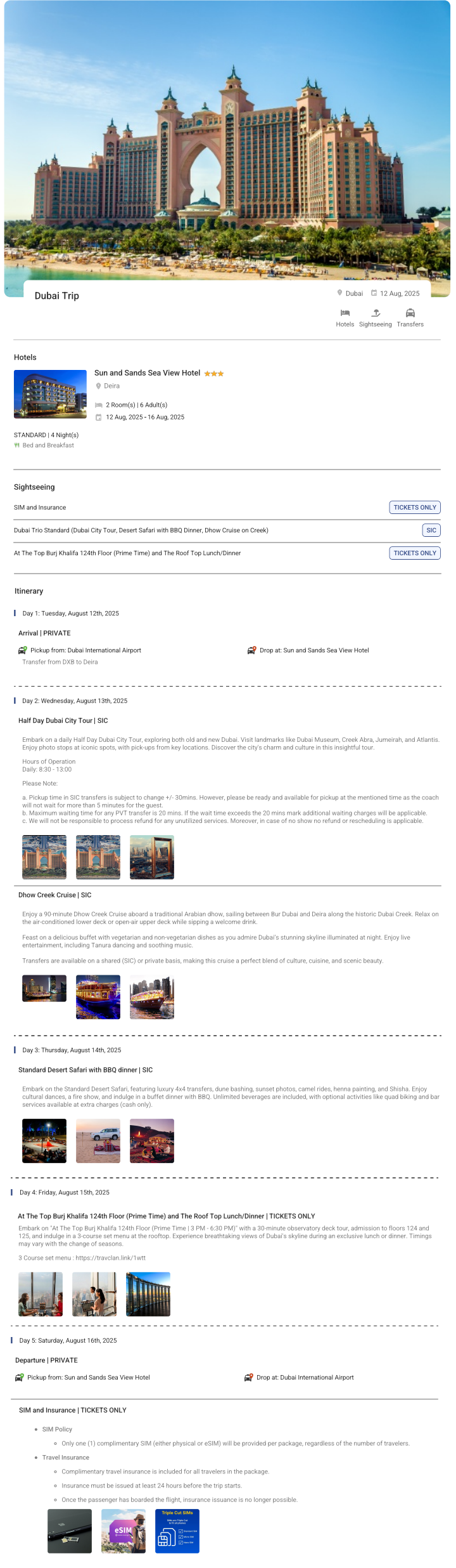 Dubai – 4 Nights / 5 Days Dubai Holiday Package - RideNow Holidays