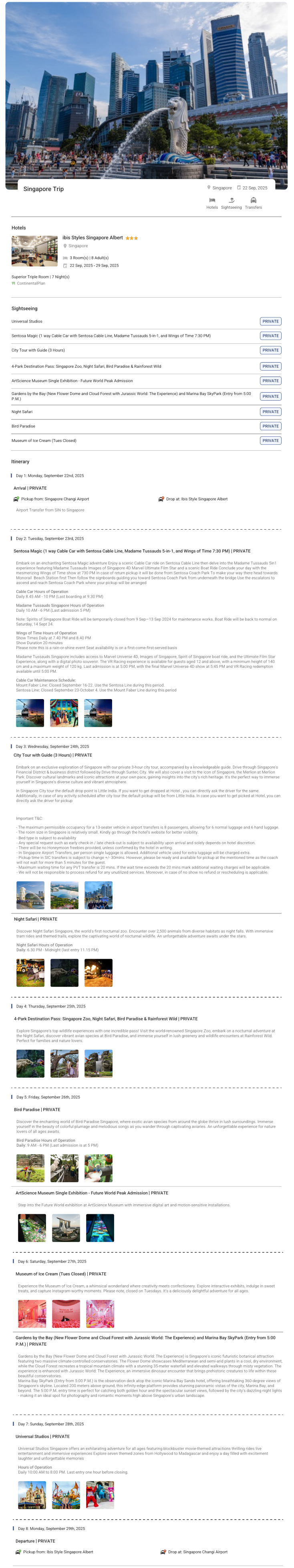 Singapore – 7 Nights / 8 Days Singapore Holiday Package - RideNow Holidays