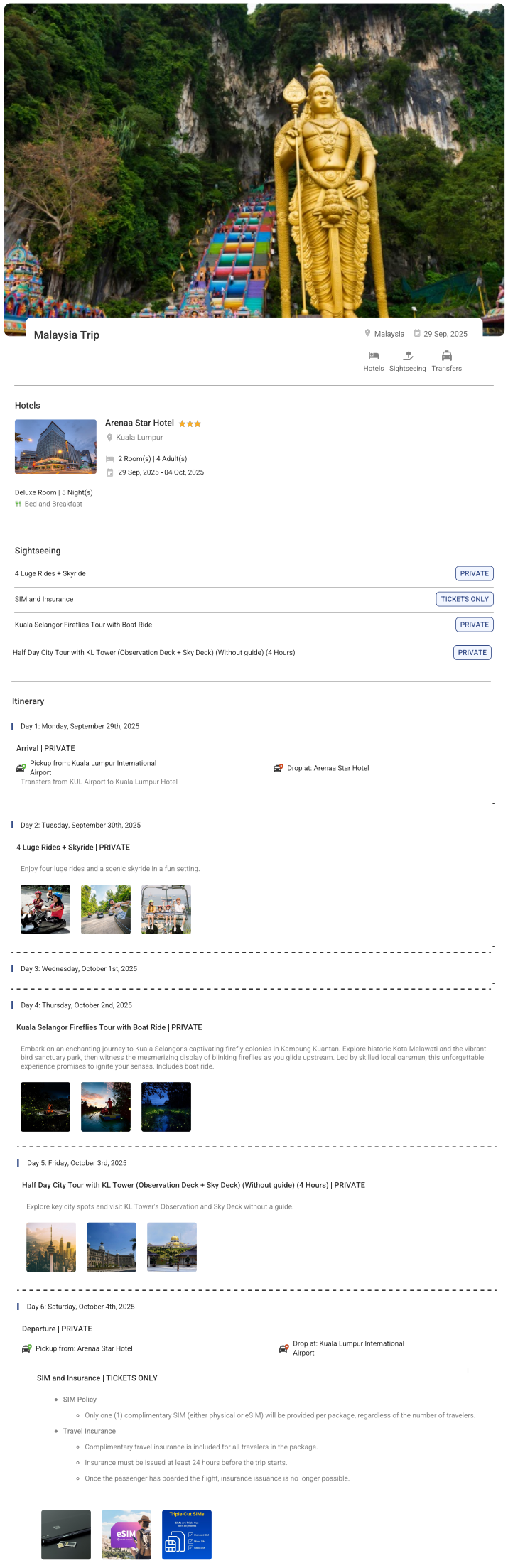 Malaysia – 5 Nights / 6 Days Malaysia Holiday Package - RideNow Holidays