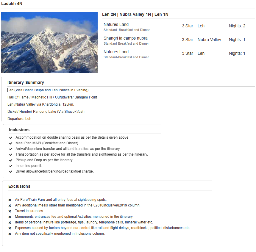 Ladakh – 4 Nights / 5 Days Ladakh Holiday Package - RideNow Holidays