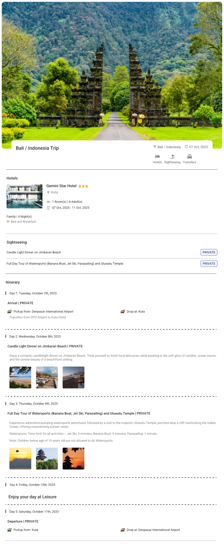 Bali – 4 Nights / 5 Days Bali Holiday Package - RideNow Holidays