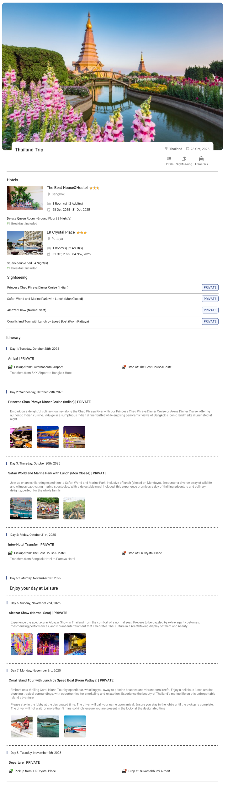Thailand – 7 Nights / 8 Days Thailand Holiday Package - RideNow Holidays