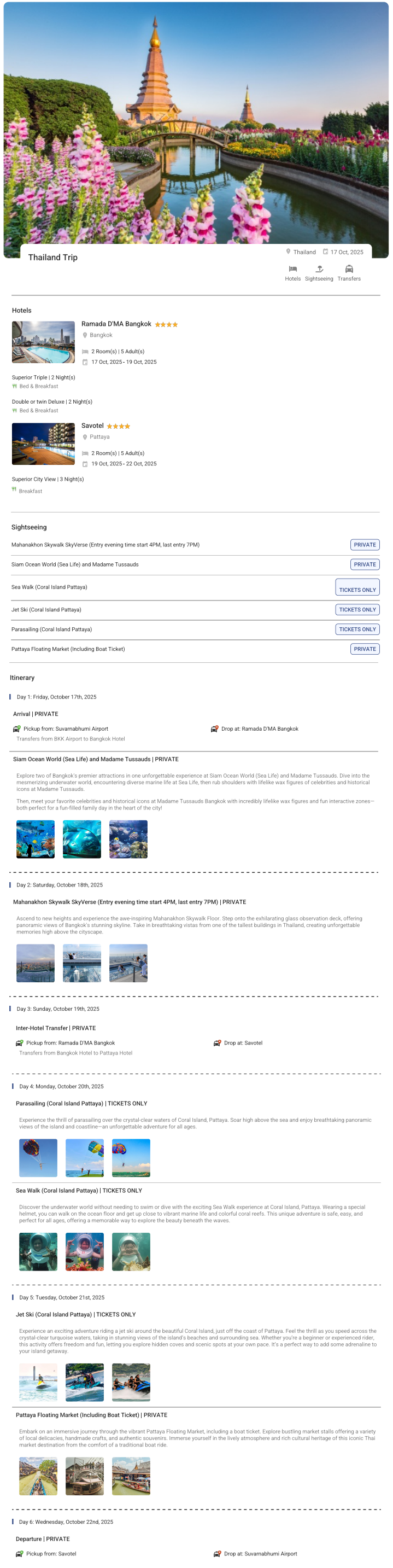 Thailand – 5 Nights / 6 Days Thailand Holiday Package - RideNow Holidays