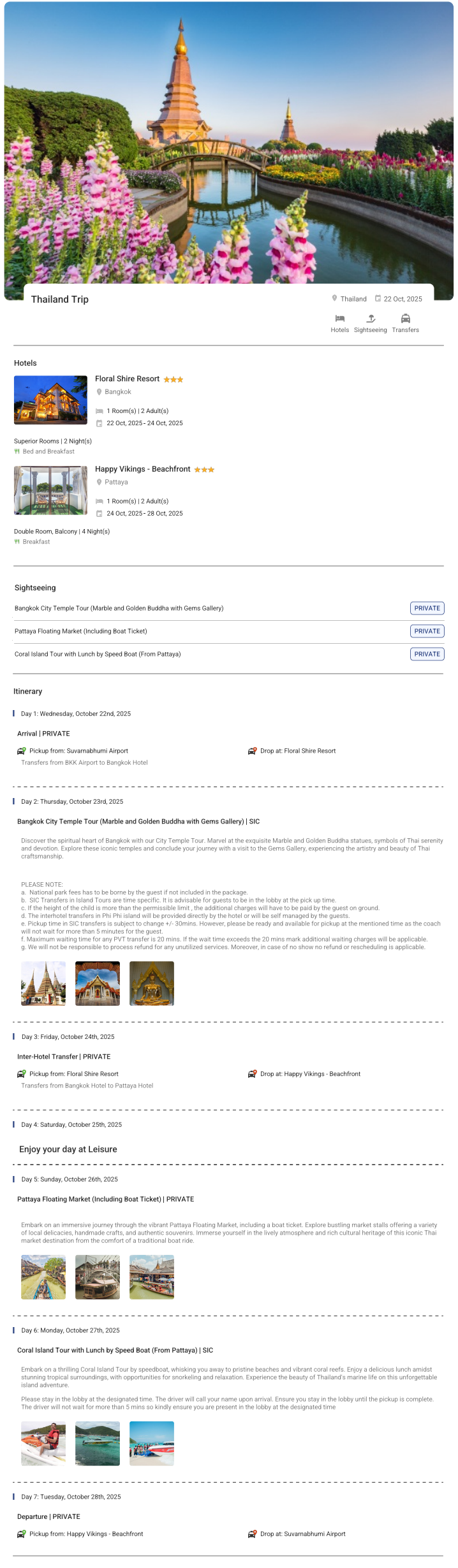 Thailand – 6 Nights / 7 Days Thailand Holiday Package - RideNow Holidays