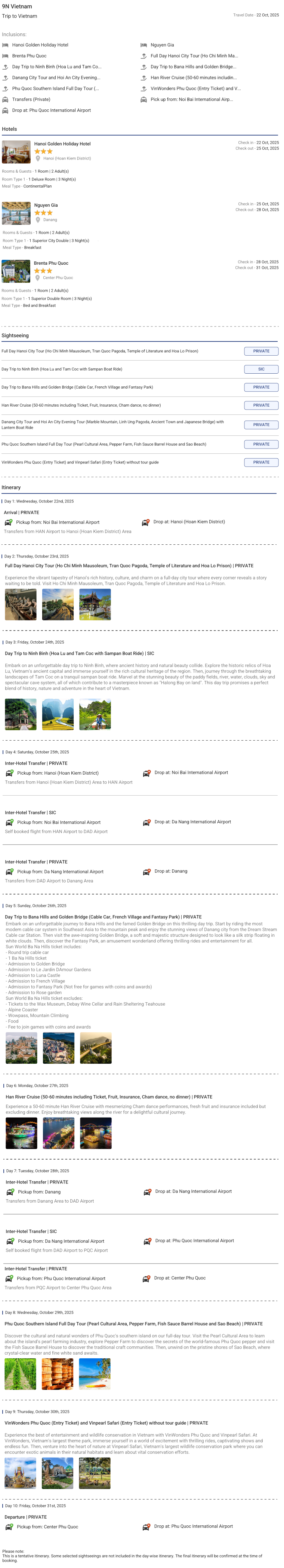 Vietnam – 9 Nights / 10 Days Vietnam Holiday Package - RideNow Holidays