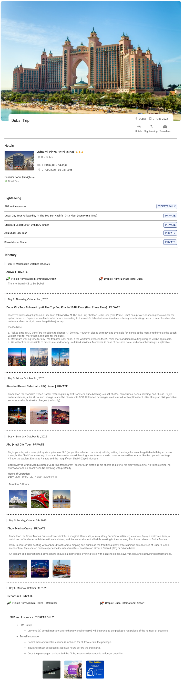 Dubai – 5 Nights / 6 Days Dubai Holiday Package - RideNow Holidays