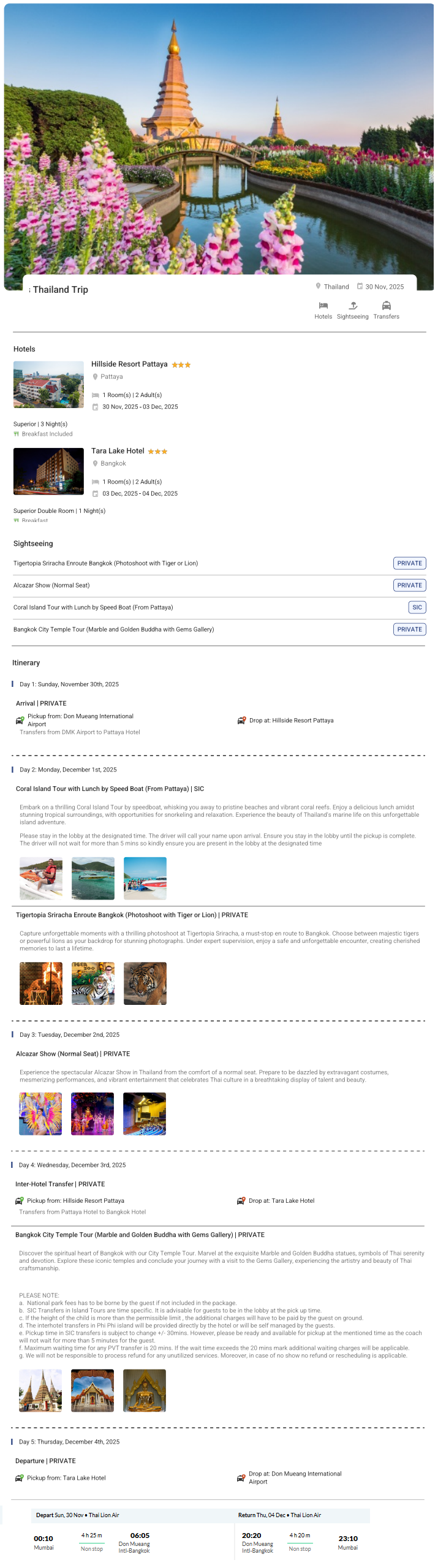 Thailand – 4 Nights / 5 Days Thailand Holiday Package - RideNow Holidays