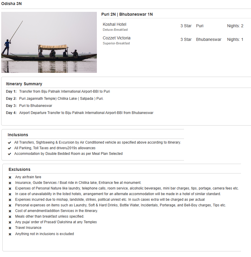 Odisha – 3 Nights / 4 Days Odisha Holiday Package - RideNow Holidays