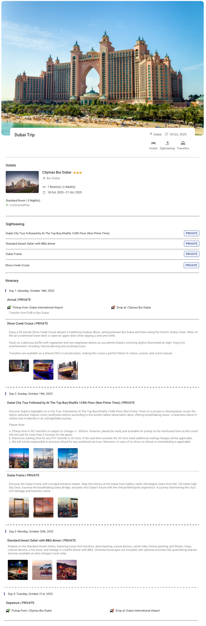 Dubai – 3 Nights / 4 Days Dubai Holiday Package - RideNow Holidays
