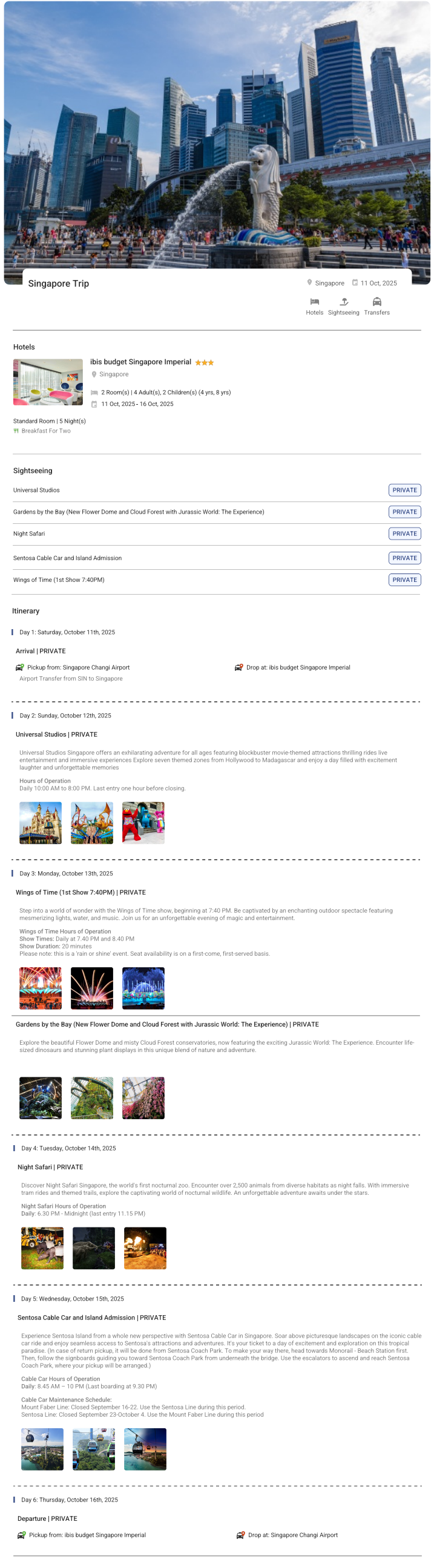 Singapore – 5 Nights / 6 Days Singapore Holiday Package - RideNow Holidays