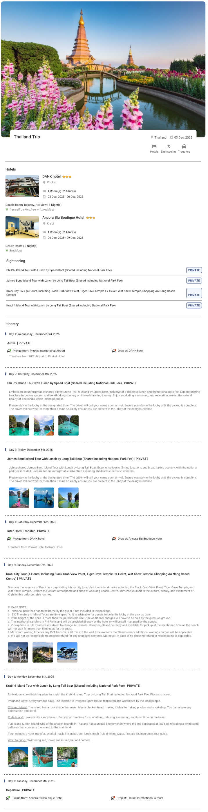 Thailand – 6 Nights / 7 Days Thailand Holiday Package - RideNow Holidays