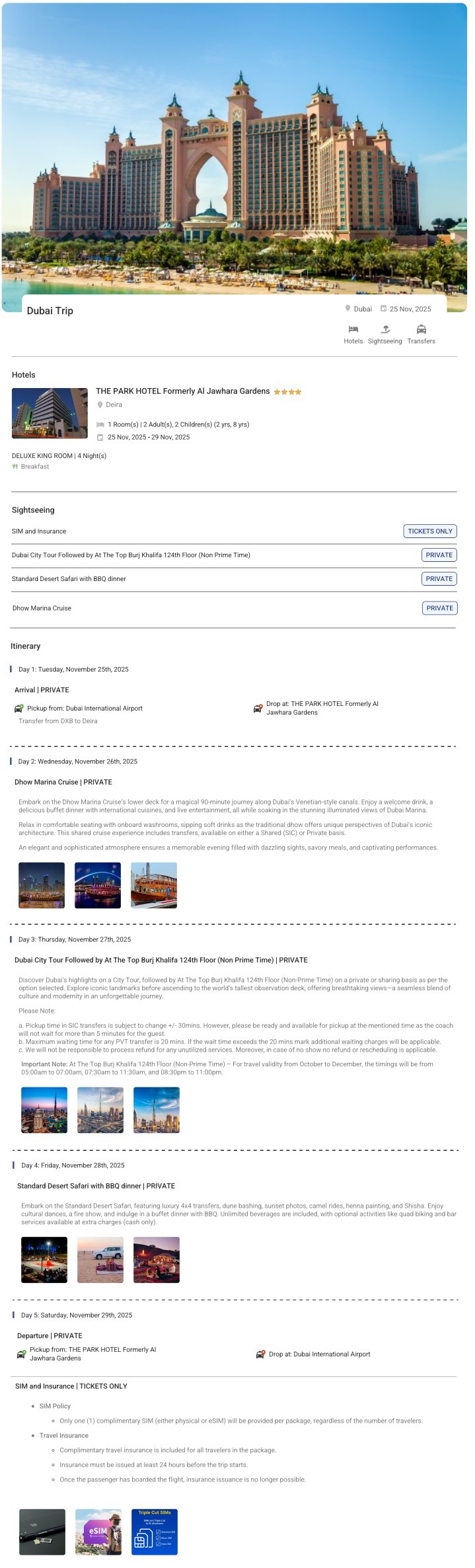 Dubai – 4 Nights / 5 Days Dubai Holiday Package - RideNow Holidays