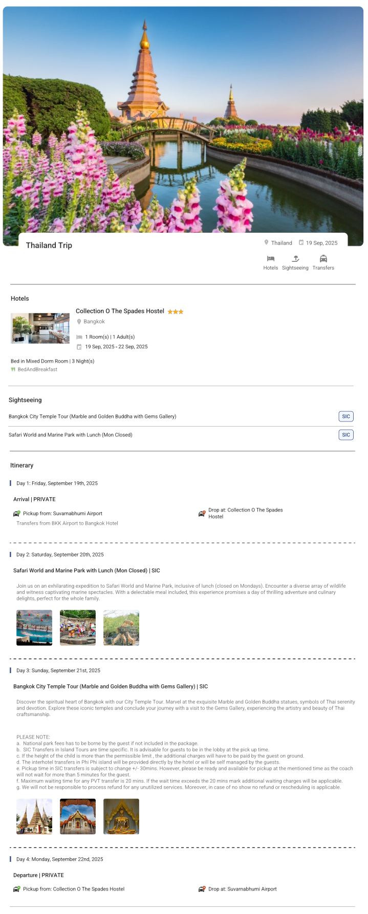 Thailand – 3 Nights / 4 Days Thailand Holiday Package - RideNow Holidays