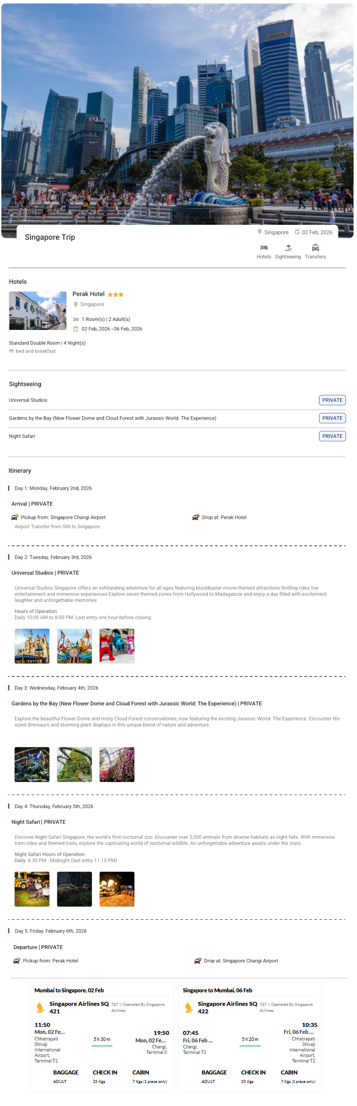 Singapore – 4 Nights / 5 Days Singapore Holiday Package - RideNow Holidays