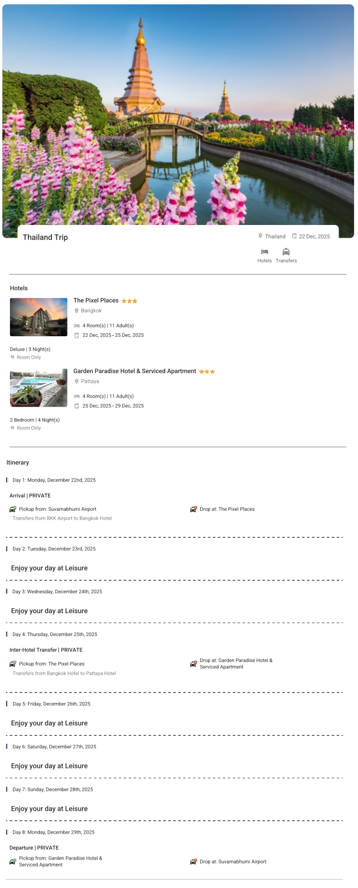 Thailand – 7 Nights / 8 Days Thailand Holiday Package - RideNow Holidays