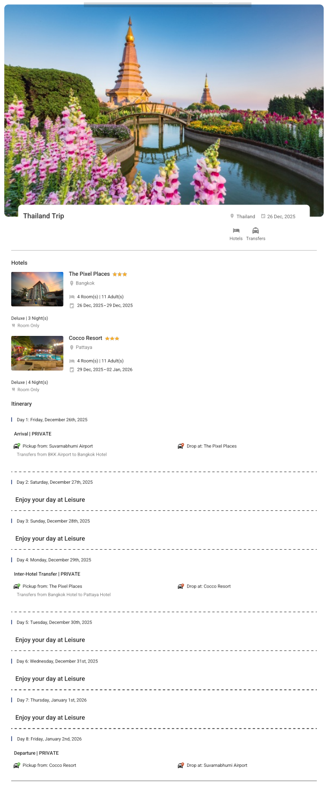 Thailand – 7 Nights / 8 Days Thailand Holiday Package - RideNow Holidays