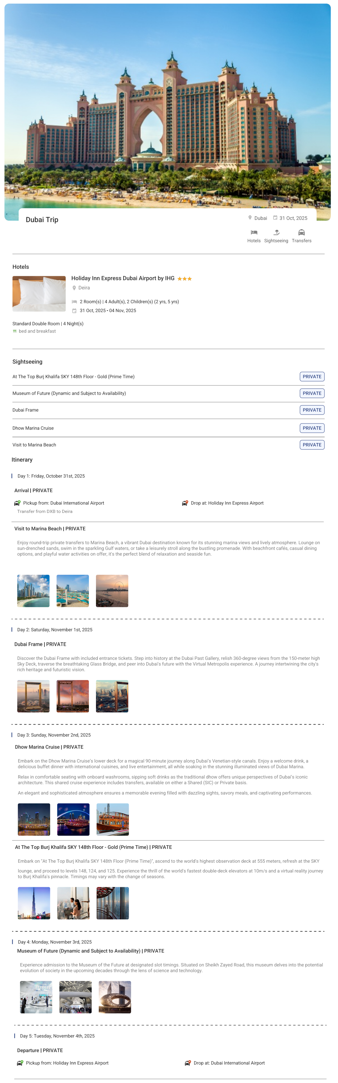 Dubai – 4 Nights / 5 Days Dubai Holiday Package - RideNow Holidays