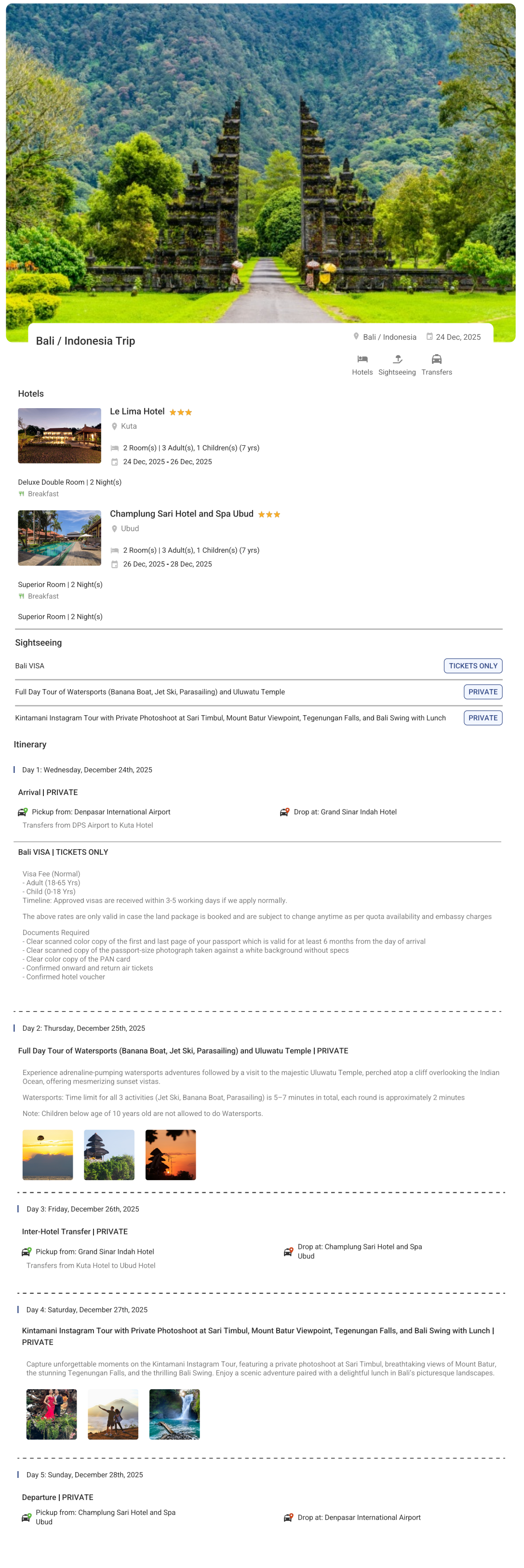 Bali – 4 Nights / 5 Days Bali Holiday Package - RideNow Holidays