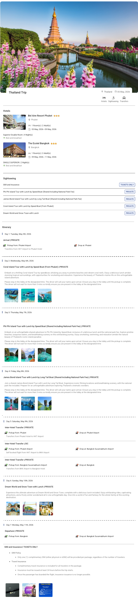 Thailand – 6 Nights / 7 Days Thailand Holiday Package - RideNow Holidays