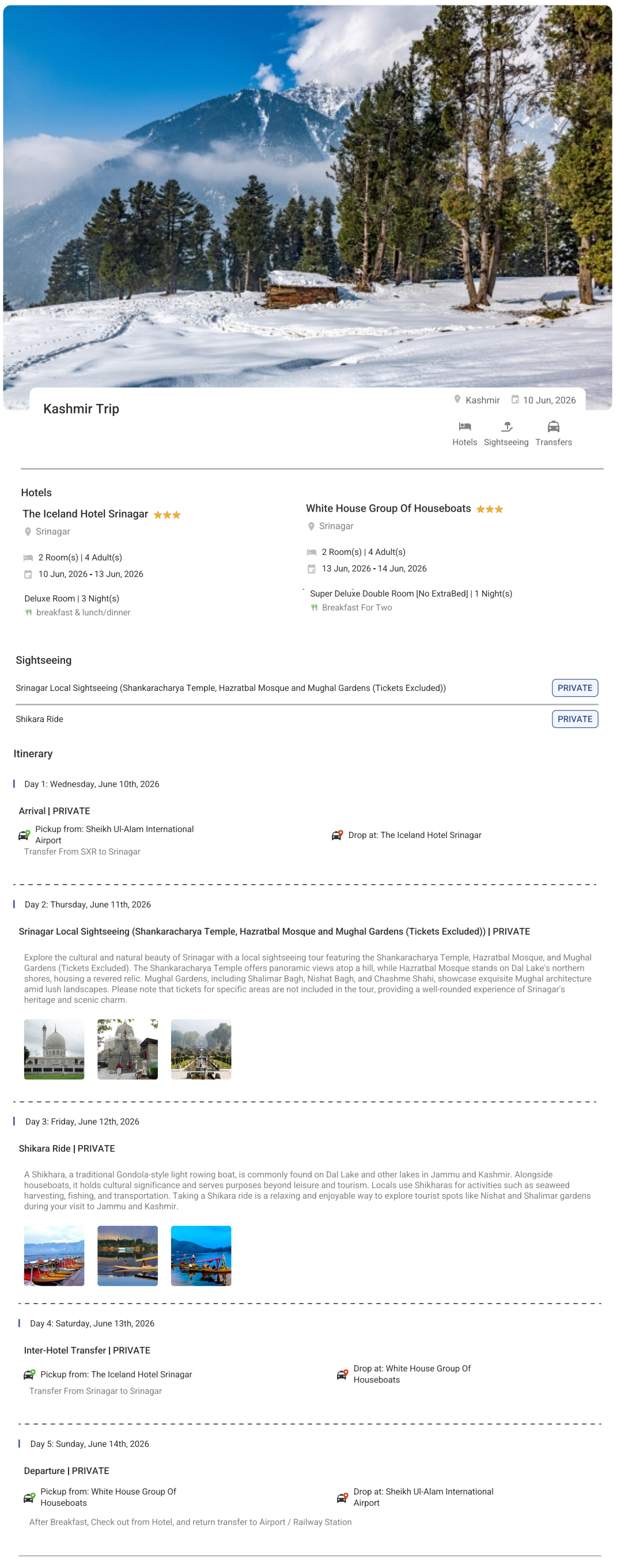 Kashmri – 4 Nights / 5 Days Kashmri Holiday Package - RideNow Holidays
