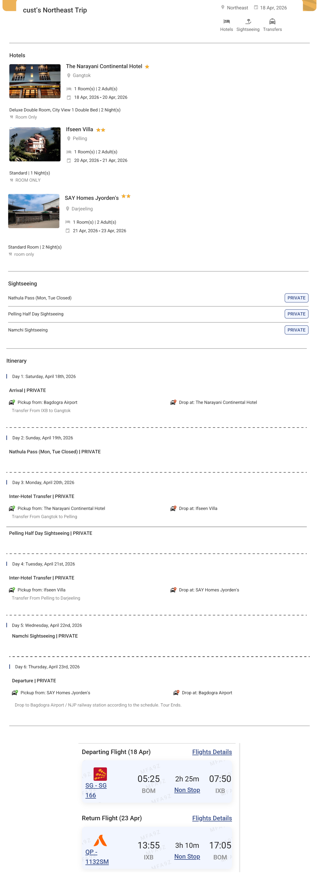 Northeast – 5 Nights / 6 Days Northeast Holiday Package - RideNow Holidays