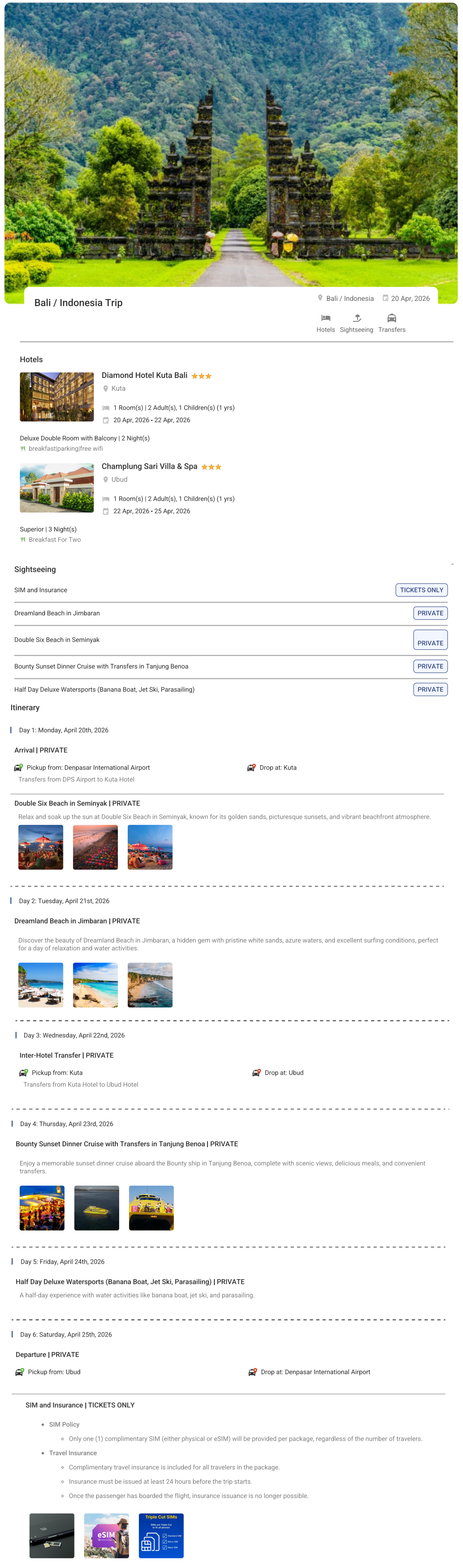 Bali – 5 Nights / 6 Days Bali Holiday Package - RideNow Holidays