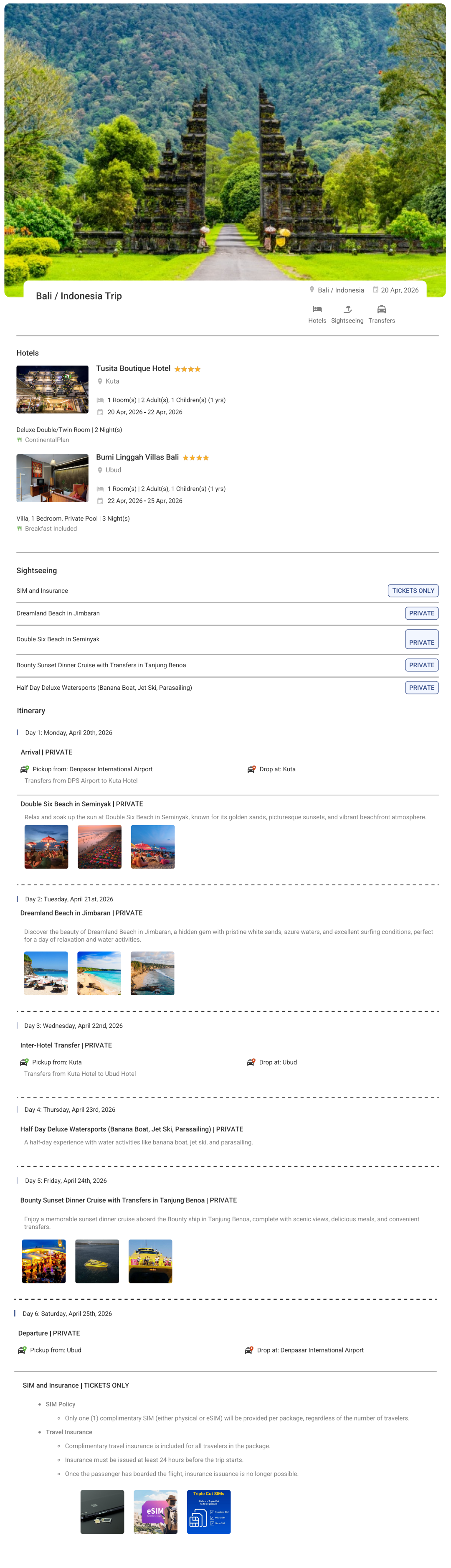 Bali – 5 Nights / 6 Days Bali Holiday Package - RideNow Holidays