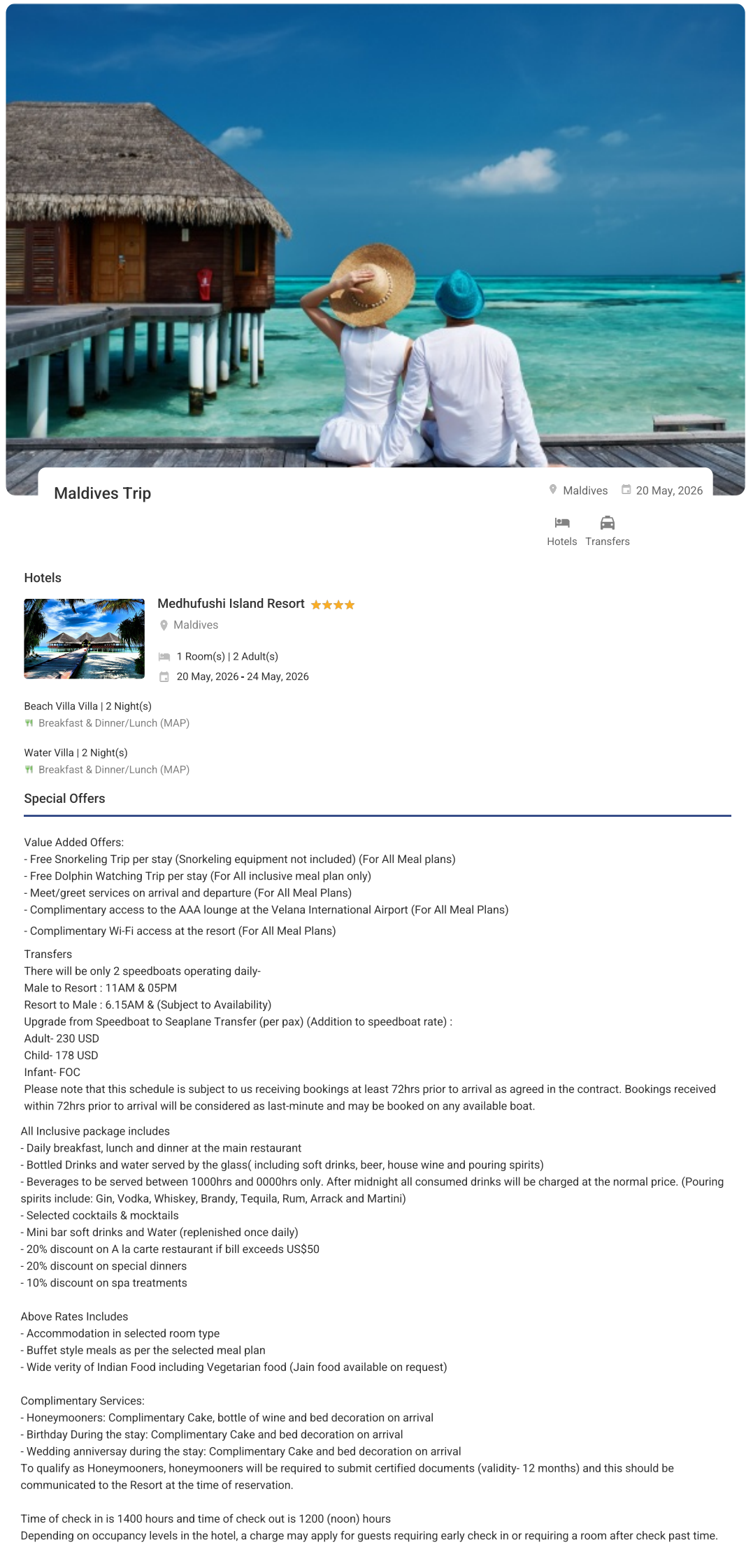 Maldives – 4 Nights / 5 Days Maldives Holiday Package - RideNow Holidays
