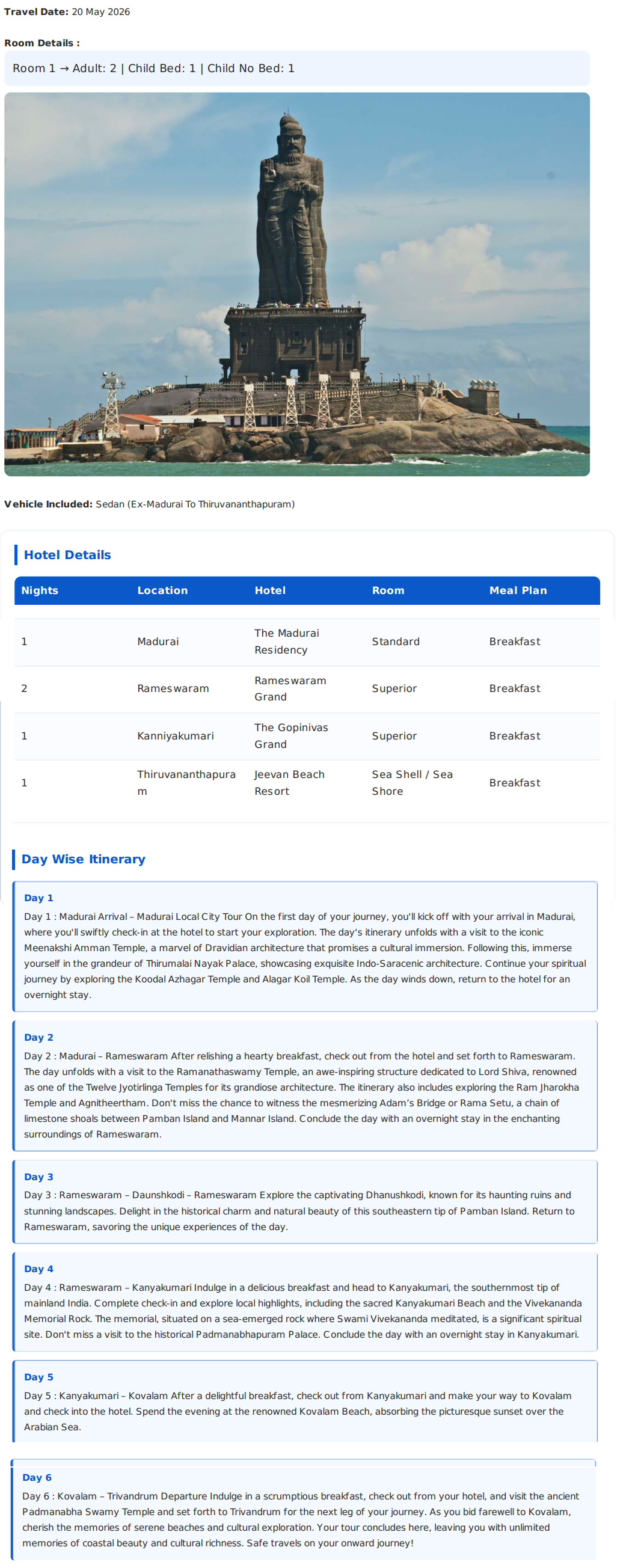 Kerala – 6 Nights / 6 Days Kerala Holiday Package - RideNow Holidays
