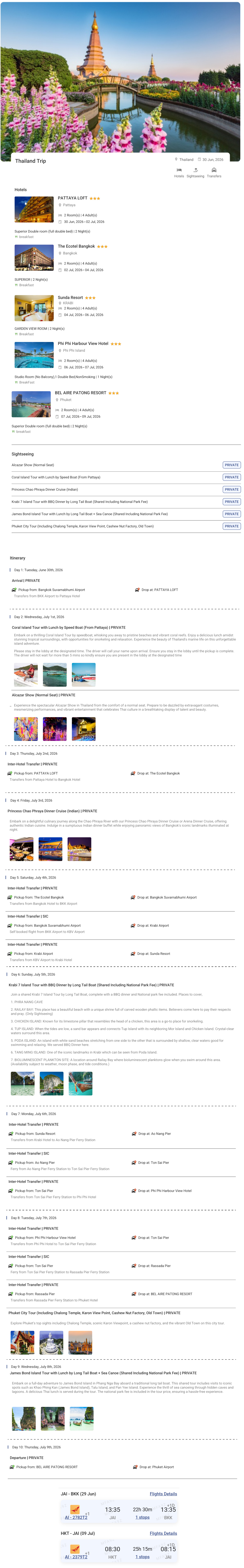 Thailand – 9 Nights / 10 Days Thailand Holiday Package - RideNow Holidays