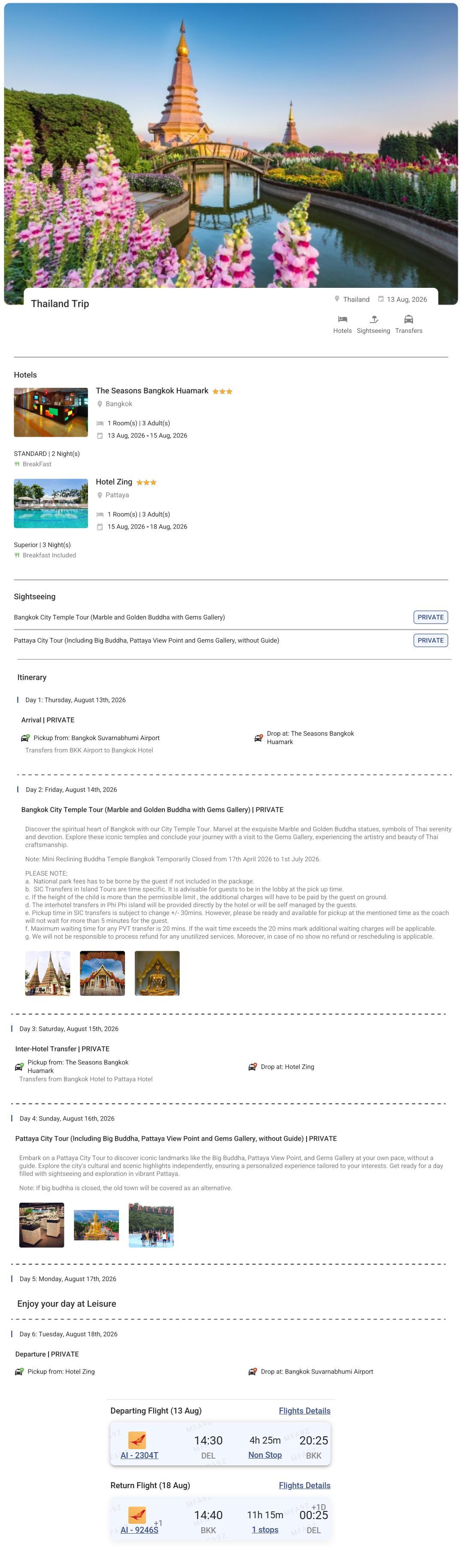 Thailand – 5 Nights / 6 Days Thailand Holiday Package - RideNow Holidays