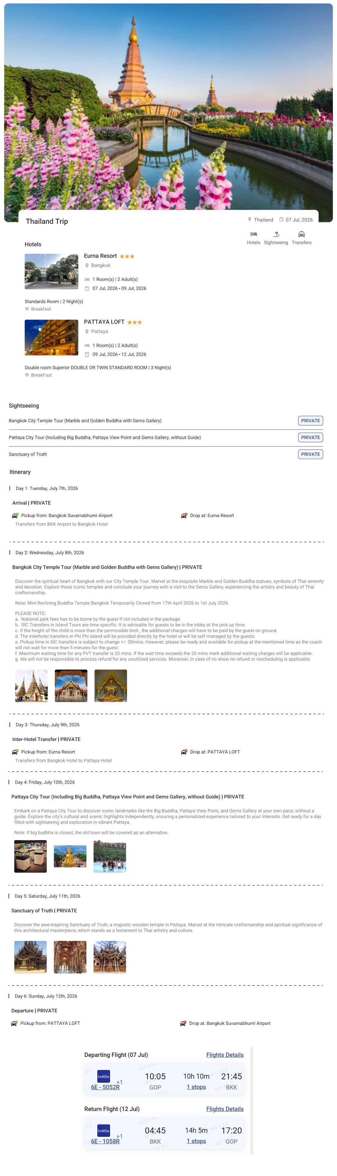 Thailand – 5 Nights / 6 Days Thailand Holiday Package - RideNow Holidays